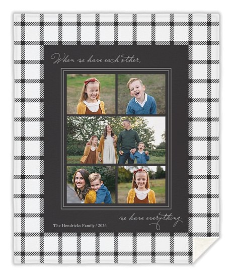 Modern Plaid Custom Blankets