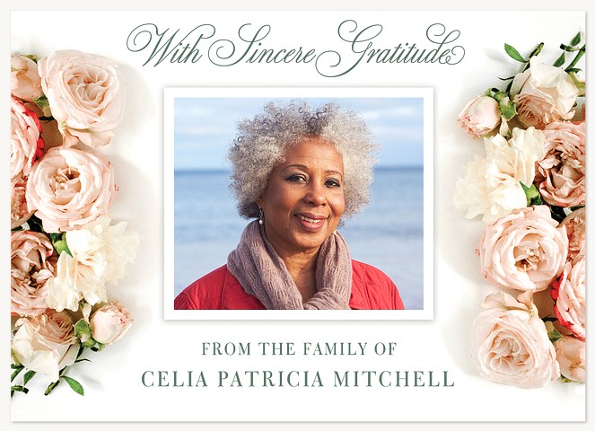 Elegant Roses Memorial & Sympathy Cards