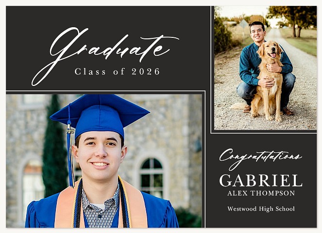 Refined Grad Graduation Announcements