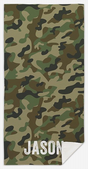 Distressed Camo Custom Beach Towels