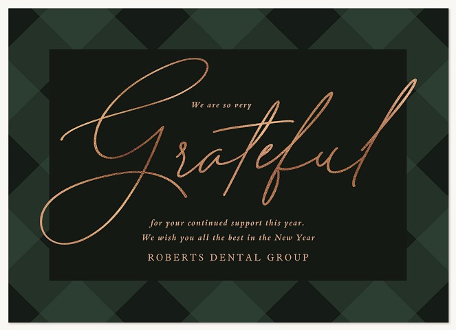 So Very Grateful Business Holiday Cards