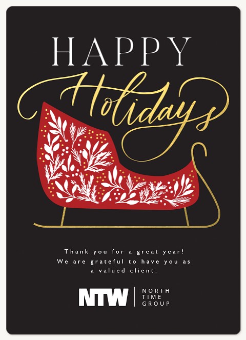 Holiday Sleigh Holiday & Christmas Magnet Cards