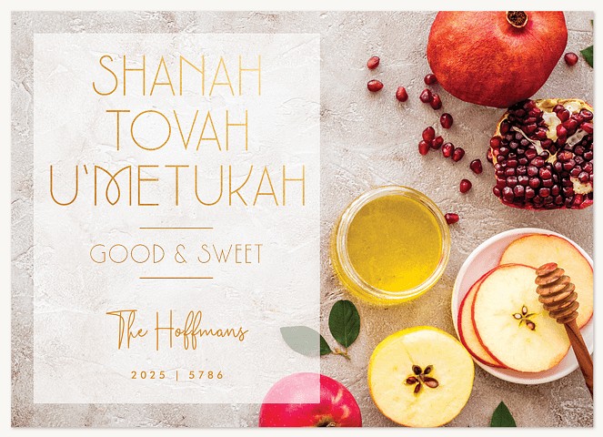 Sweet Feast Rosh Hashanah cards
