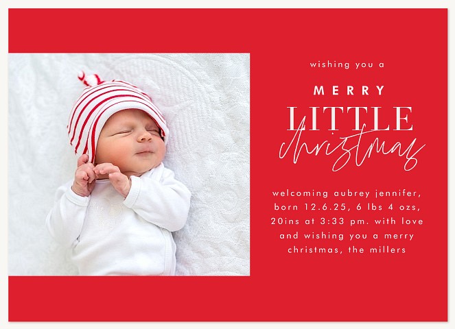 Little Blessing Personalized Holiday Cards