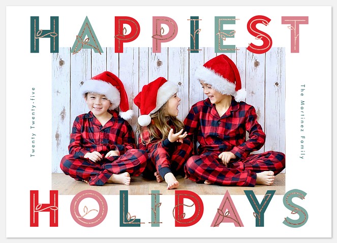 Gilded Vines Holiday Photo Cards