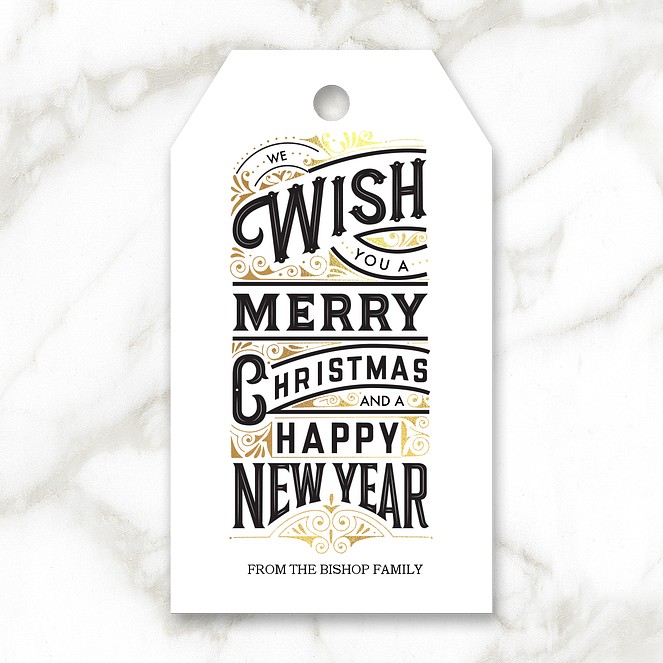 Ephemeral Christmas Custom Gift Tags