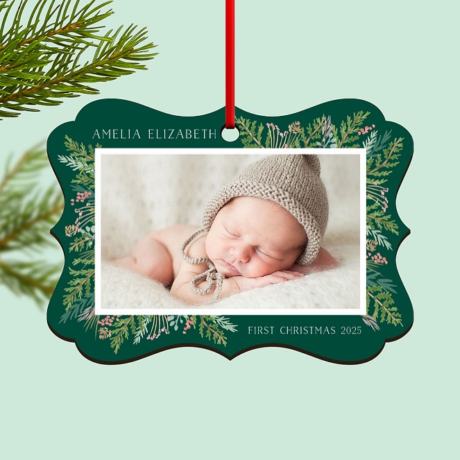 Delicate Flora Custom Ornaments