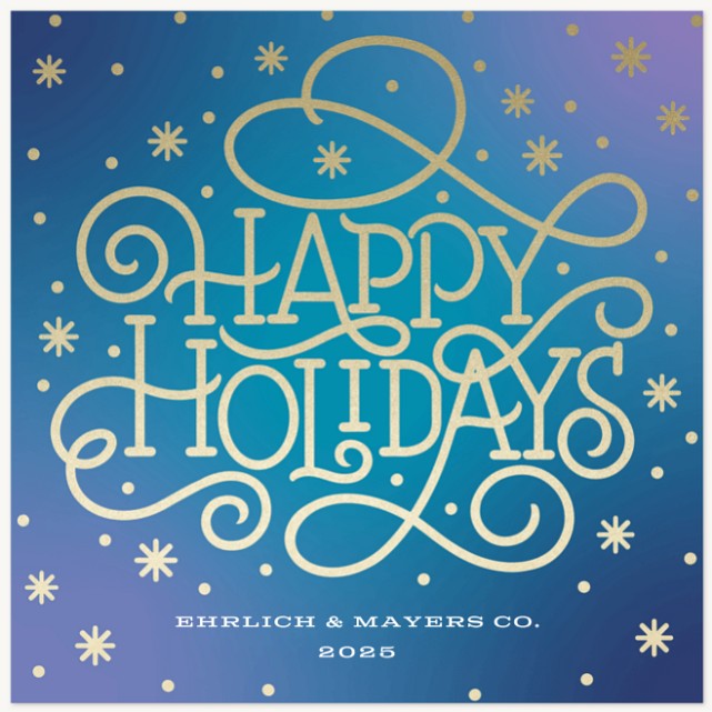 Swirly Season Business Holiday Cards