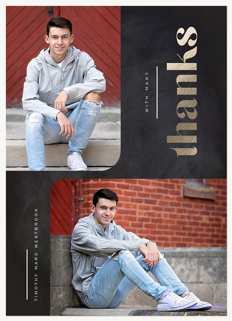 Inverted Curve Thank You Cards 