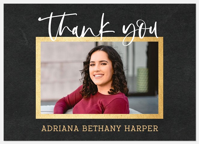 Gilded Banner Thank You Cards 