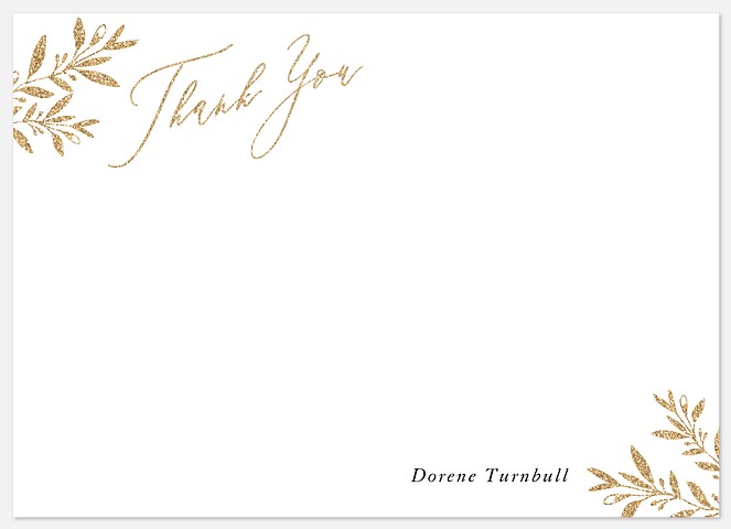 Golden Leaves Thank You Cards 