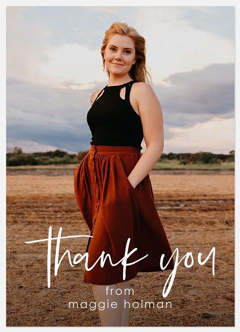 Thank You in Script Thank You Cards 