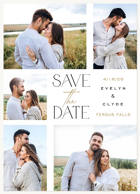 Refined Collage Save the Date Cards