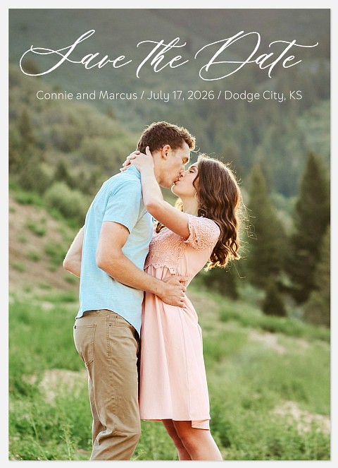 Scripted Love Save the Date Photo Cards