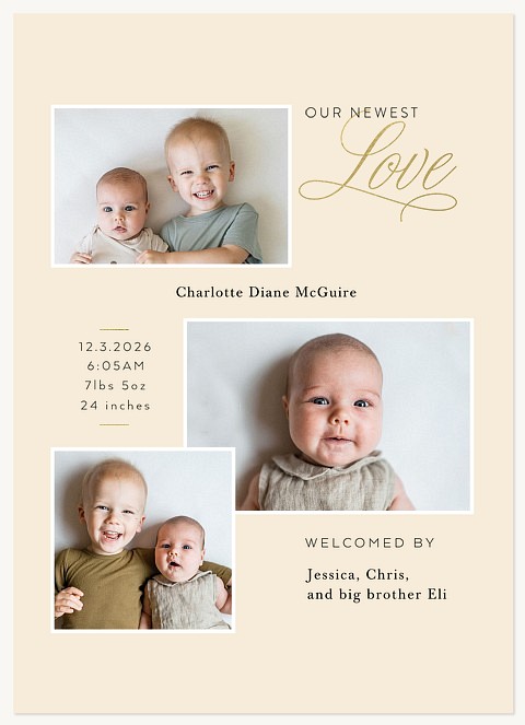 Clean Mix Baby Announcements