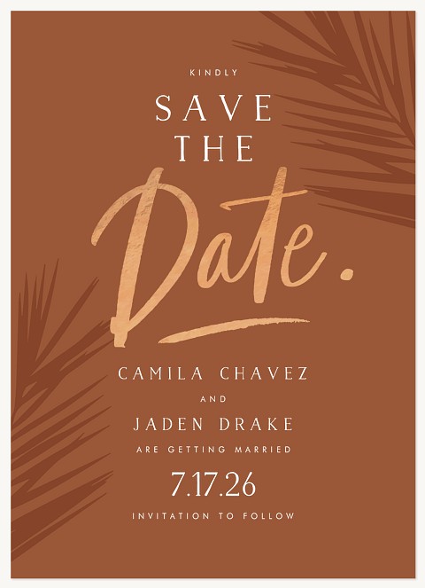 Shining Palm Save the Date Cards