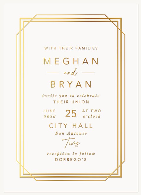 Modern Deco Wedding Invitations