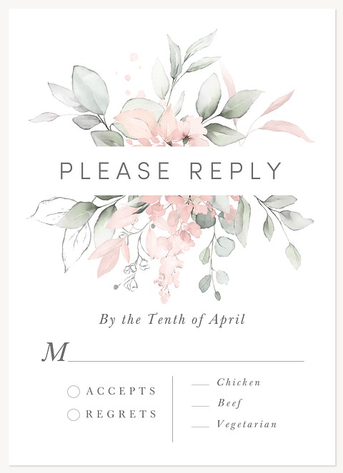 Delicate Bouquet Wedding RSVP Cards