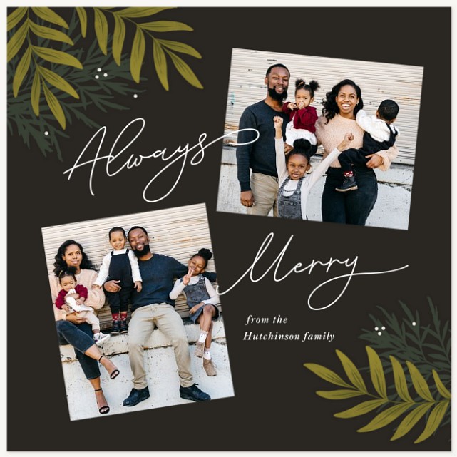 Always Merry Personalized Holiday Cards