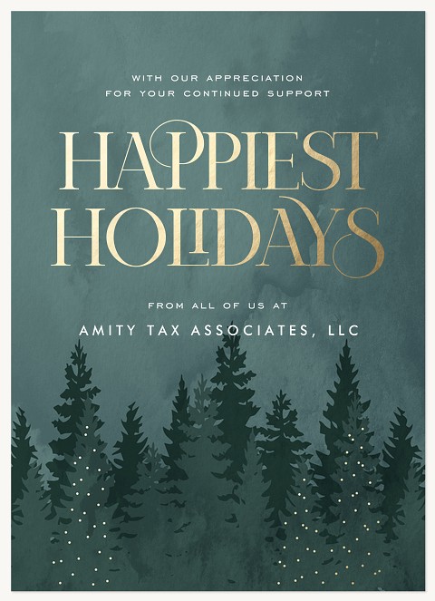 Evening Pines Business Holiday Cards