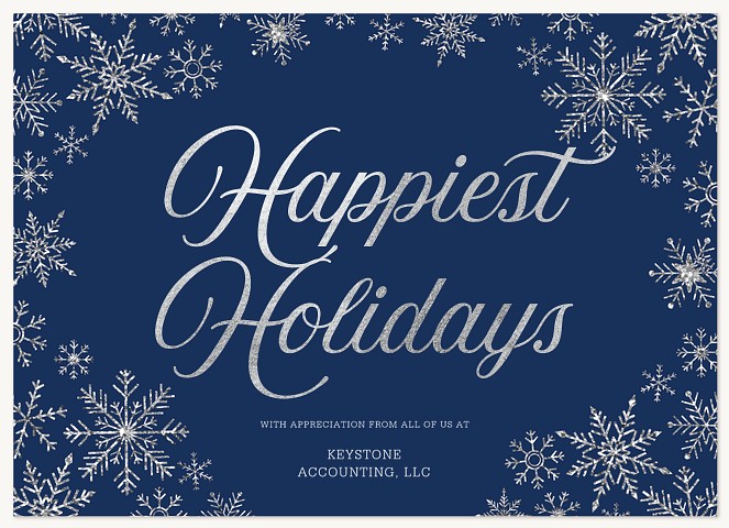 Frosted Corners Business Holiday Cards