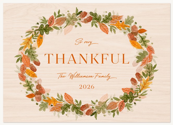 Fall Garland Thanksgiving Cards