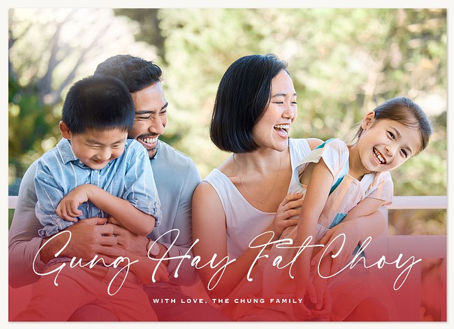Elegant Ombre Chinese New Year Cards