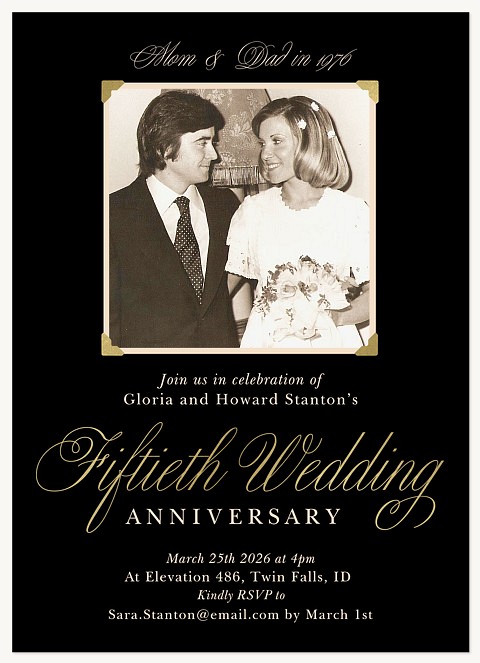 Special Snapshot Wedding Anniversary Invitations