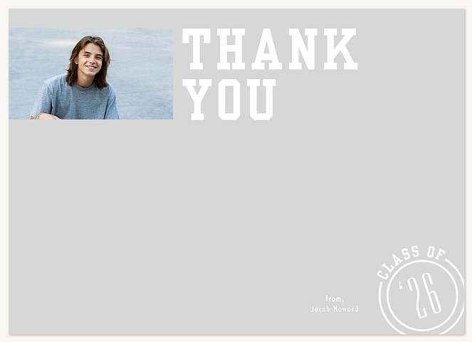 Athletic Serif Thank You Cards 