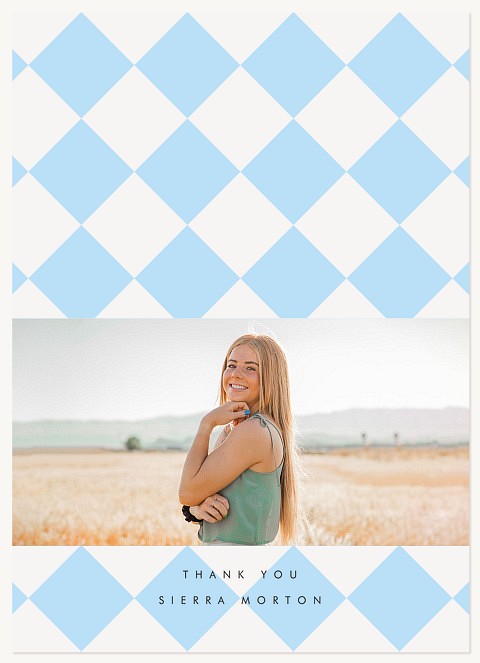 Checkerboard Diamonds Thank You Cards 