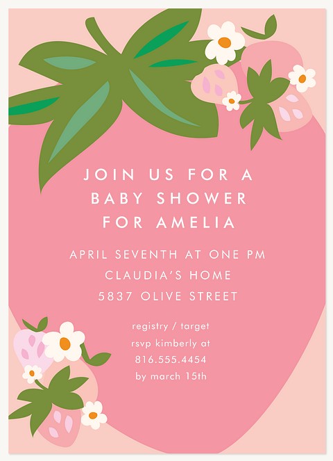 Blossoms & Berries Baby Shower Invites