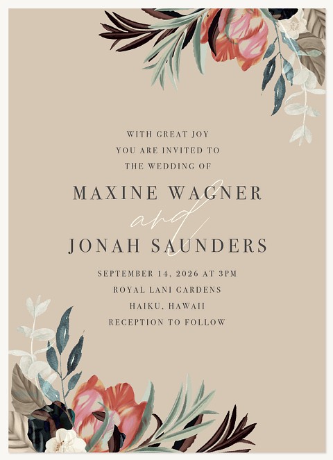 Lush Bouquet Wedding Invitations