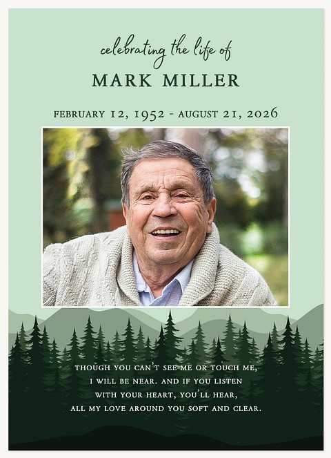 Tranquil Forest Memorial & Sympathy Cards