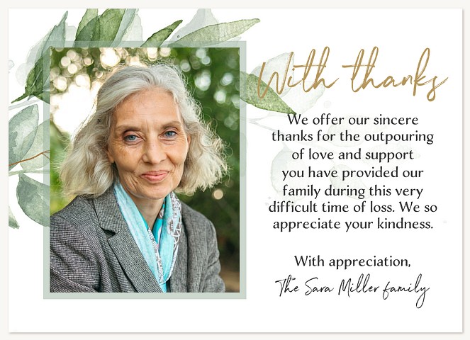 Delicate Remembrance Memorial & Sympathy Cards