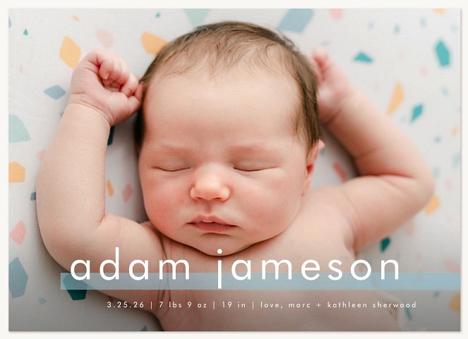 Pop of Blue Baby Announcements