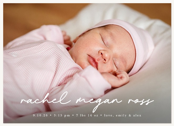 Beautiful Name Baby Announcements