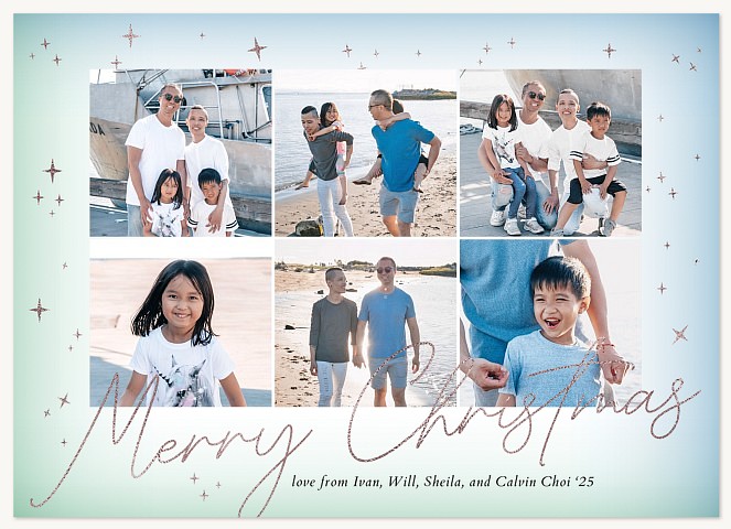 Sea Glass Personalized Holiday Cards