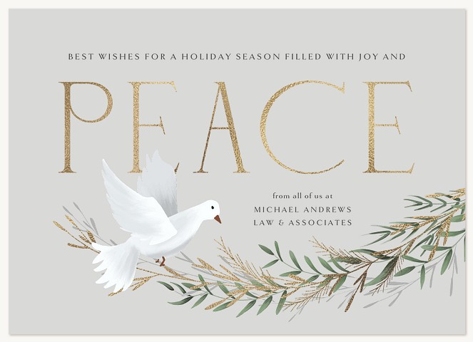 Peaceful Dove Business Holiday Cards