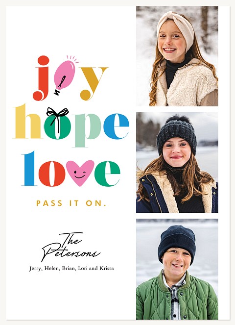 Iconic Joy Personalized Holiday Cards