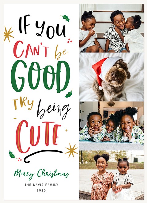 Being Cute Personalized Holiday Cards