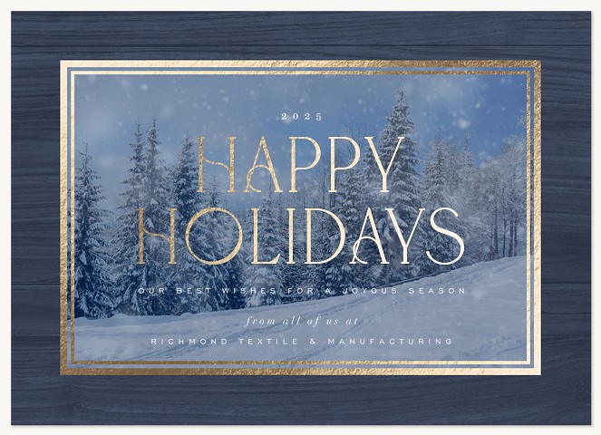 Frosted Snowscape Business Holiday Cards