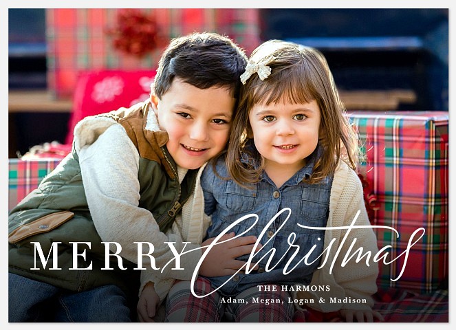 Modern Elegance Holiday Photo Cards