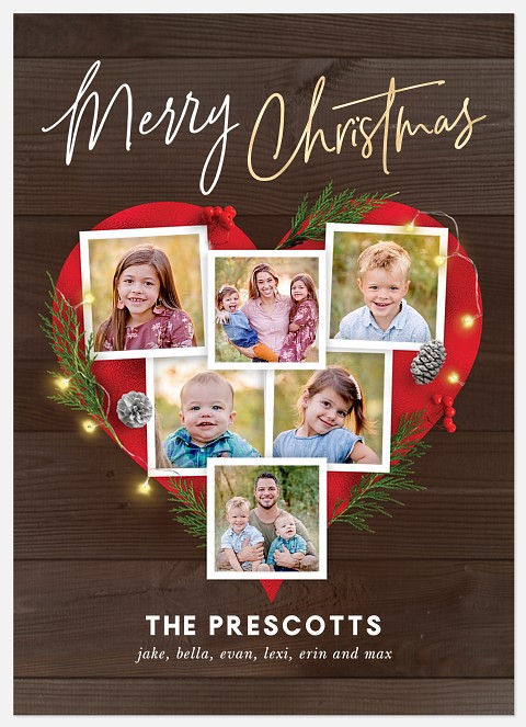 Family Cabin Holiday Photo Cards