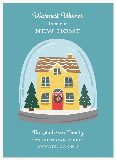 Festive Snow Globe Personalized Holiday Cards