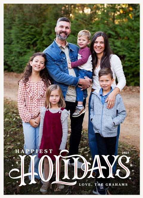 Peppermint Personalized Holiday Cards