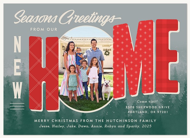 New Home Postcard Personalized Holiday Cards