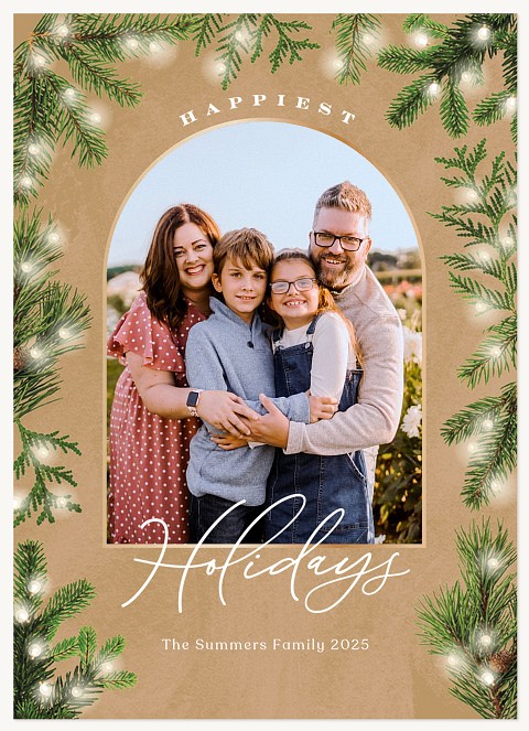 Pine Archway Personalized Holiday Cards