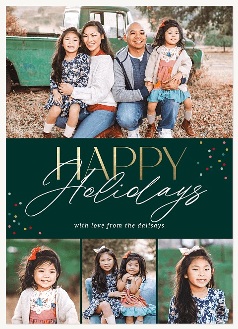 Modern Holiday Photo Holiday Cards