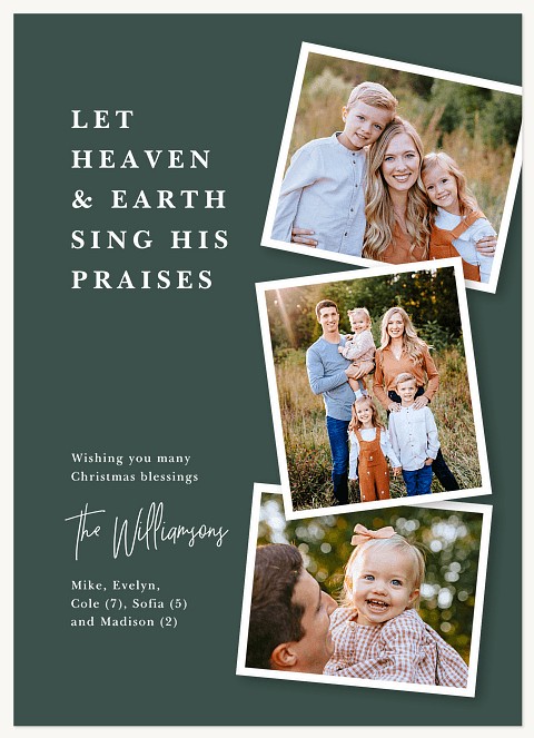 Sing His Praises Personalized Holiday Cards