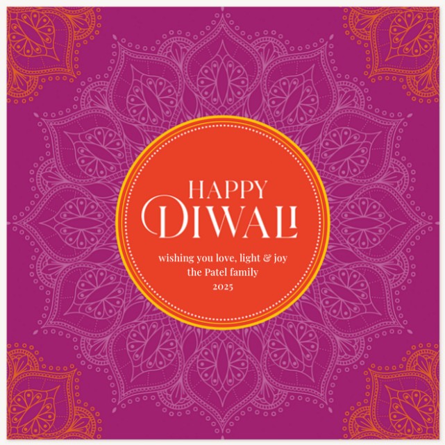 Light Mandala Diwali Holiday Cards